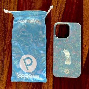 Blue Opal Shell Loopy case for iPhone 13 Pro. Like new.